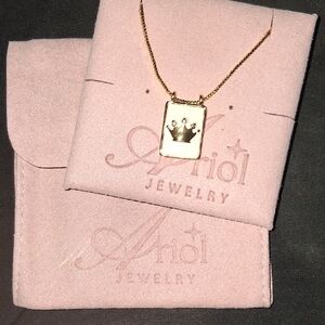 Gold Filled Crown Pendant Necklace